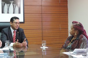 A Ministra Luislinda Valois agradeceu pela recepção e também ressaltou a importância do fortalecimento dos laços interinstitucionais. (Foto: divulgação)