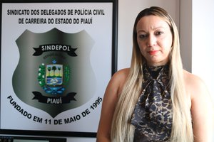 Delegada Andréia Magalhães, presidente do sindicato dos delegados do Piauí (Foto: Pauta Judicial/Telsirio Alencar)