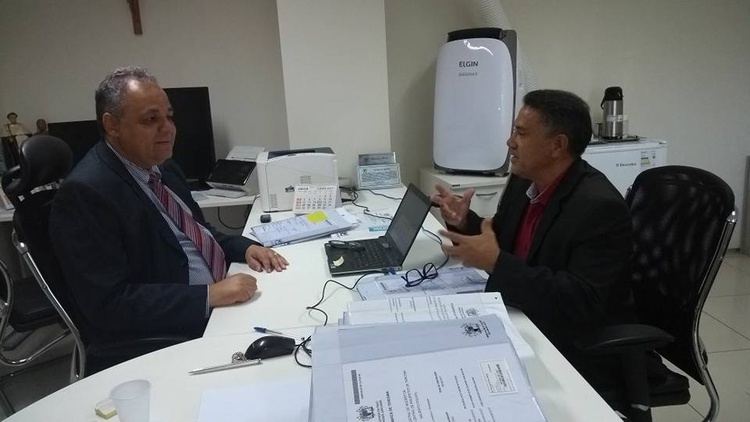 Dr. Luiz Moura Juiz da Central de Inquérito e o Jornalista Telsirio Alencar