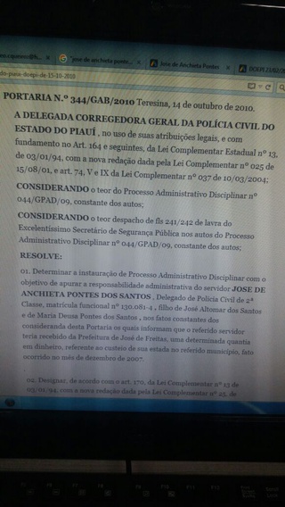 Documento de exoneração