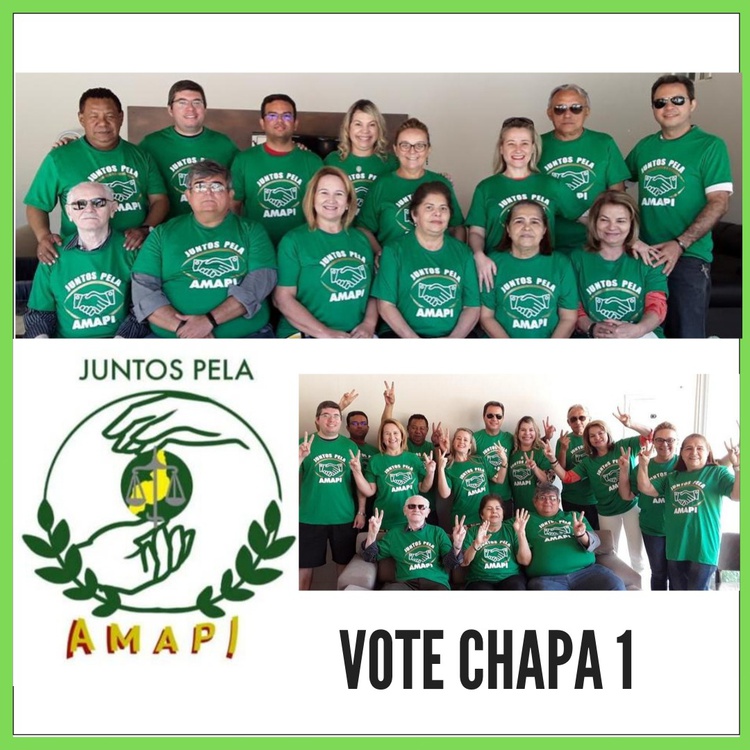 Chapa 01 Juntos pela AMAPI está formada e pronta para a disputa de 08/11.