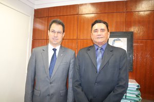 Juiz Thiago Brandão de Almeida e o desembargador Brandão de Carvalho do TJ/PI (Foto: TELSÍRIO ALENCAR/PAUTAJUDICIAL)