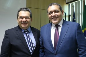 Desembargador Carlos Brandão e o Ministro Kassio Nunes Marques do STF (Foto: TELSIRIO ALENCAR/PAUTA JUDICIAL)