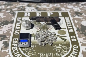 Polícia Militar prende metalúrgico suspeito de fabricar armas caseiras para facção criminosa na zona Norte de Teresina (Foto: Divulgação)