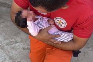 Bombeiros salvam bebê de 22 dias após engasgo em Teresina (Foto: Divulgação)