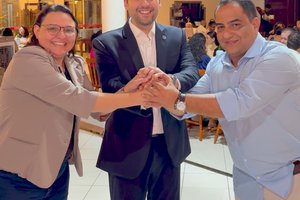 Na reta final da campanha Mario Basílio visita a advocacia de Parnaíba (Foto: Divulgação)