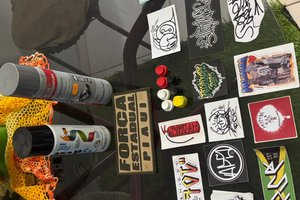 Pichadores e praticantes de "Cavalo de Pau" recebem a visita da Civil (Foto: Divulgação)