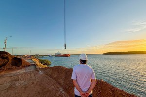 Sob a gestão de Rafael Fonteles, Porto Piauí realiza a primeira exportação de minério de ferro da história do estado (Foto: Divulgação) Sob a gestão de Rafael Fonteles, Porto Piauí realiza a primeira exportação de minério de ferro da história do estado (Foto: Divulgação)