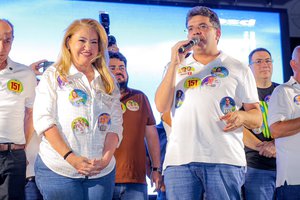 Rafael defende maior participação das mulheres na política em ato da candidata Simone Pereira (Foto: Divulgação)